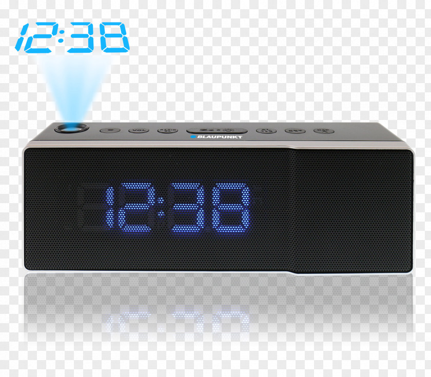 Mirror Effect Alarm Clocks Blaupunkt Radio Receiver Loudspeaker PNG