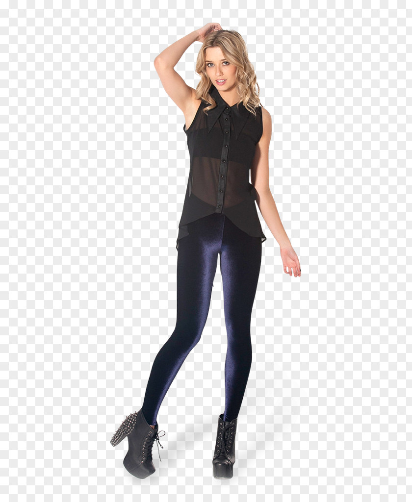 Black Velvet Leggings Shoulder Cheerleader Jeans Clothing PNG