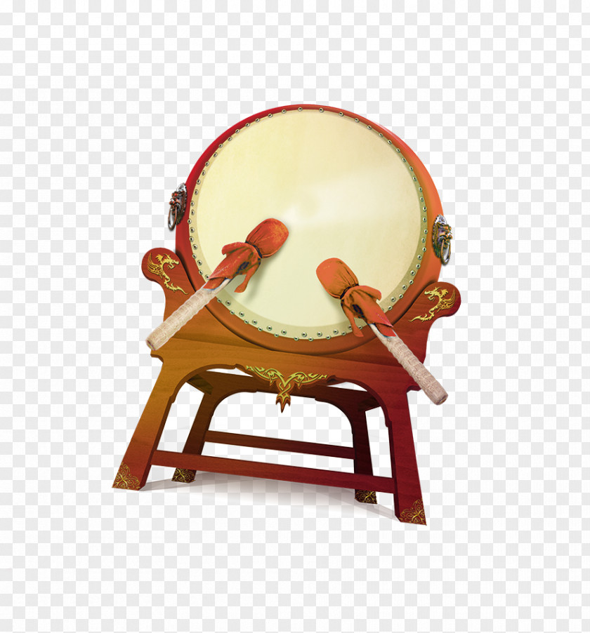 Drum Hammer Chinese New Year Festival Red Traditional Holidays PNG