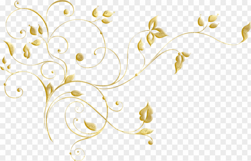 Gold Plant Pattern Ornament Graphic Design PNG