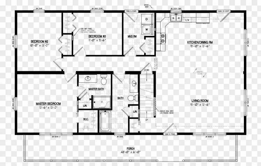 House Log Cabin Plan Cottage Floor PNG