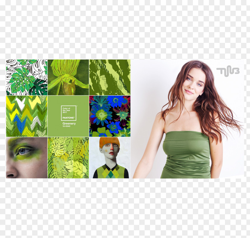 Stay Tuned Green Color Pantone Pattern Clothing PNG