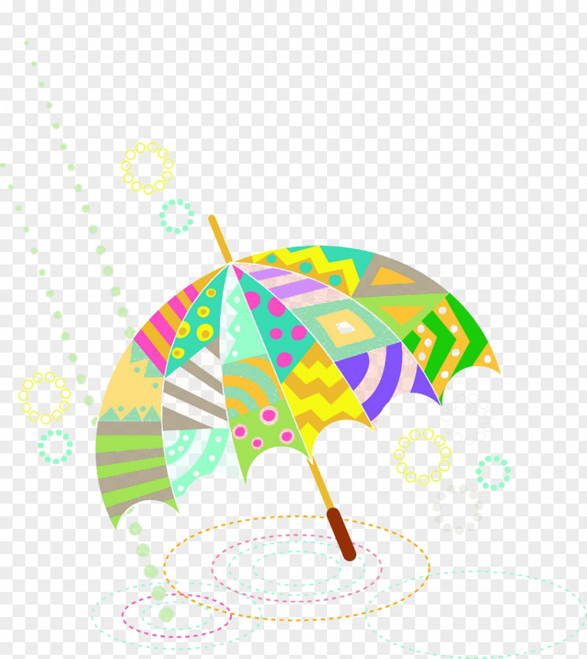 Umbrella Pattern Cartoon Illustration PNG