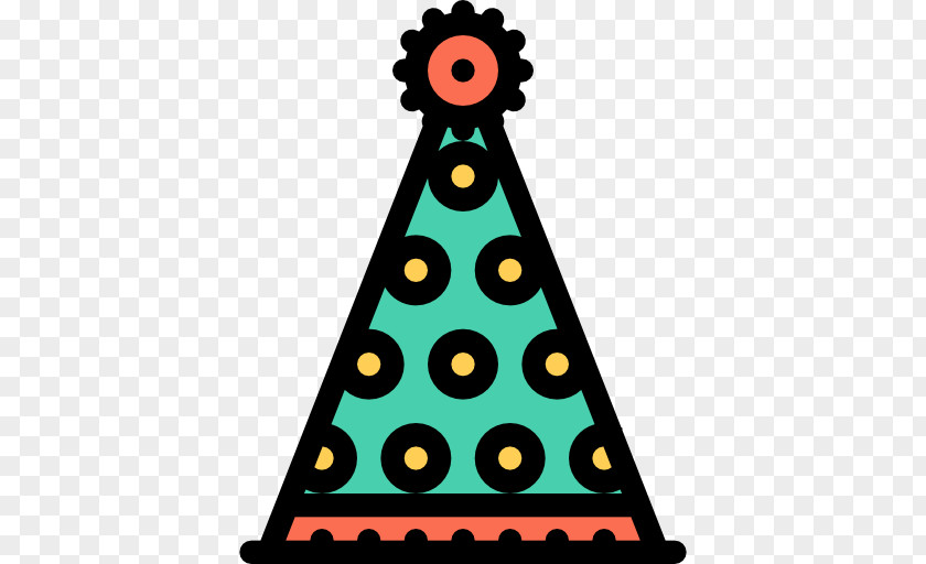 Birthday Hat Christmas Tree Decoration Line Clip Art PNG