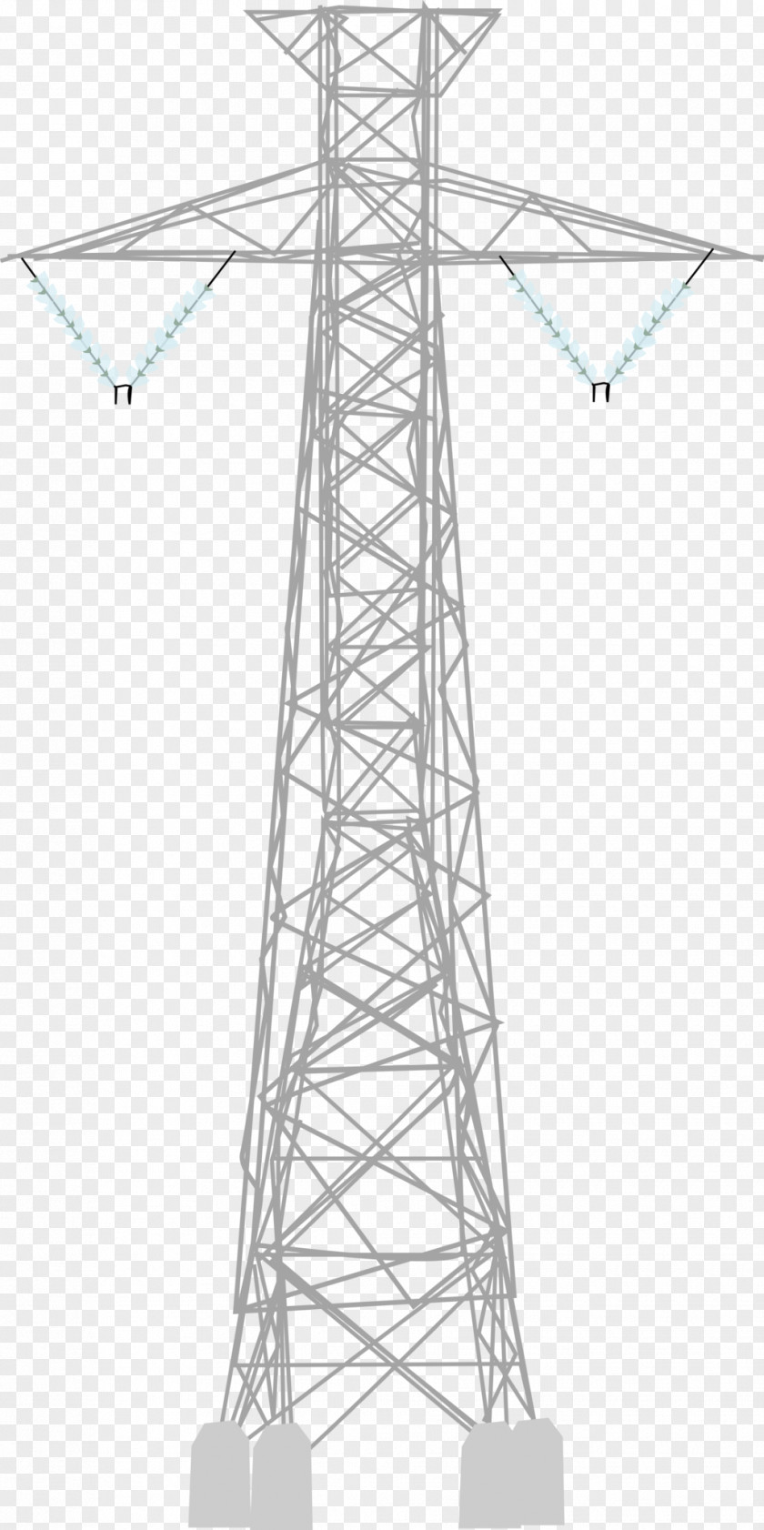 High Voltage Electricity Overhead Power Line Transmission Tower Public Utility PNG