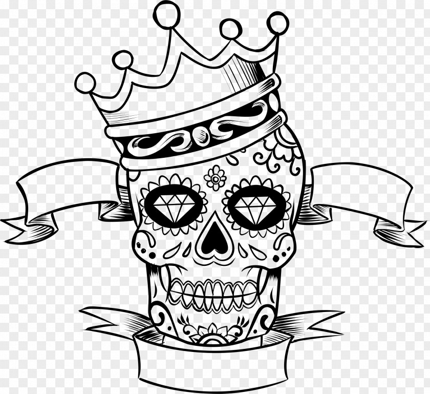 Skull Calavera Coloring Book Day Of The Dead Child PNG