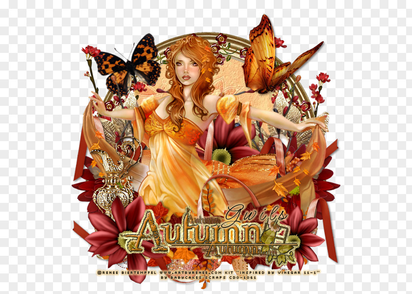 Autumn Beauty Butterfly Fairy Legendary Creature PNG