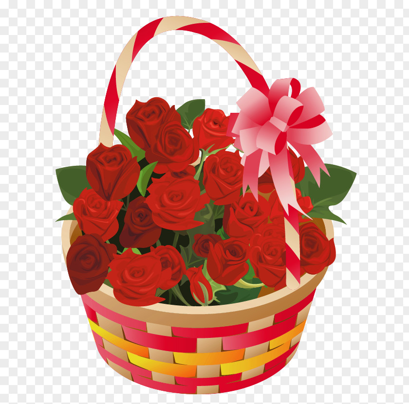 Roses Basket Clipart Rose Clip Art PNG