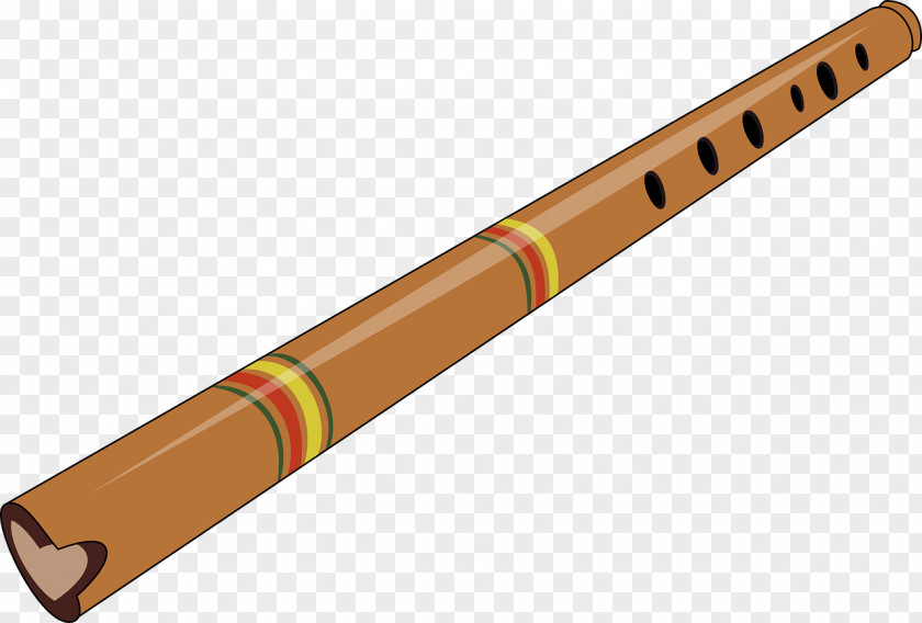 Yellow Flute Quena Clip Art PNG