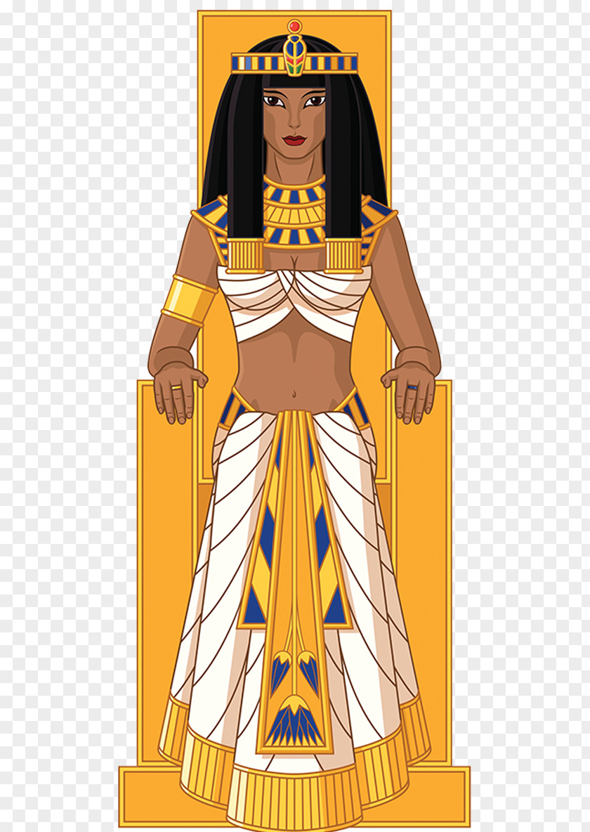 Hand-painted Picture Of Ancient Egypt Emperor Nefertari Egyptian Deities Bastet Goddess PNG