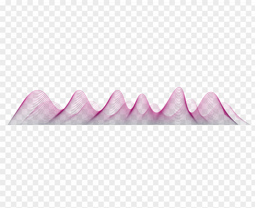 Vector Gradient Sound Wave Curve Picture Euclidean PNG