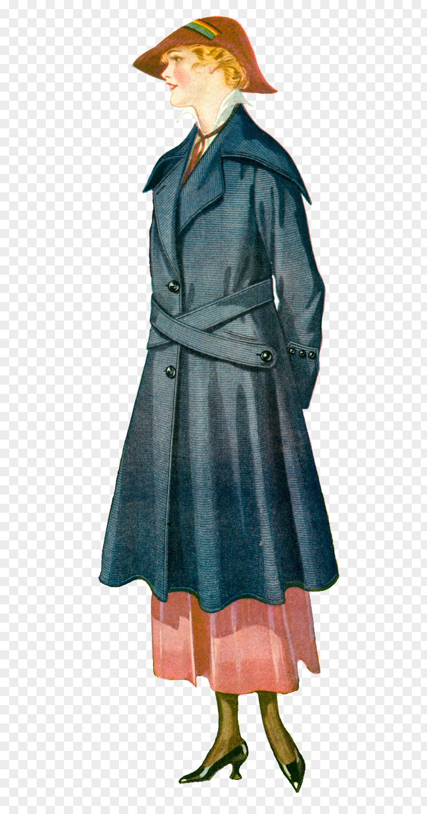 Women Coat Fashion Vintage Clothing Clip Art PNG