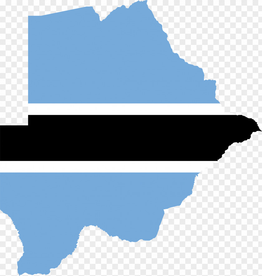 Africa Flag Of Botswana Map PNG