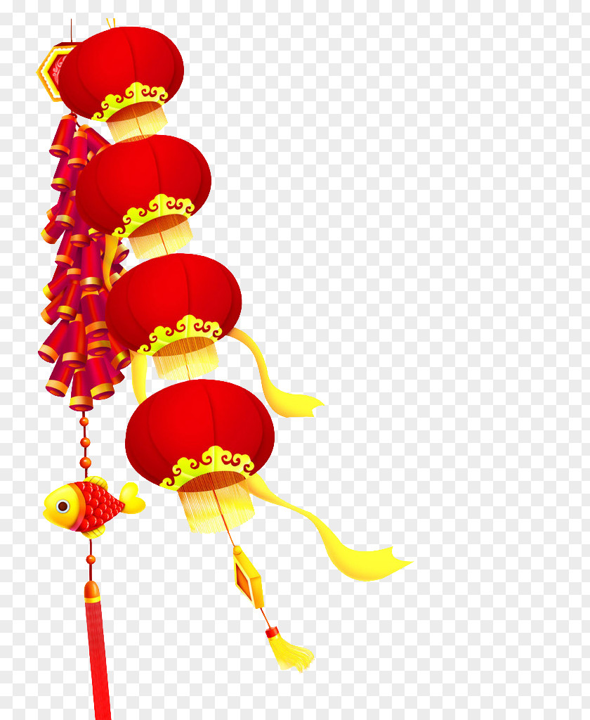 Chinese New Year Red Lanterns Lantern Festival PNG