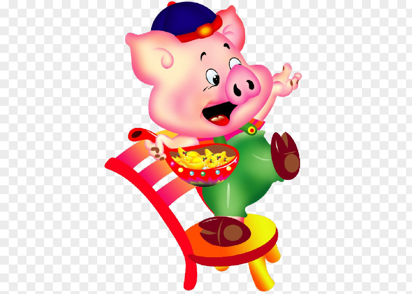 Cute Pig Cartoon Clip Art PNG