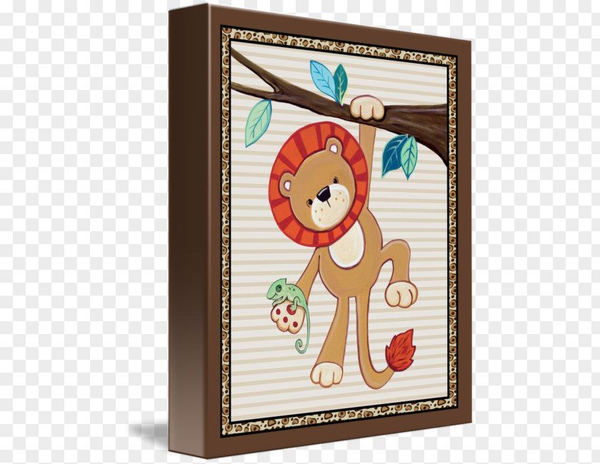 Jungle Trees Lion Cartoon Picture Frames Animal PNG