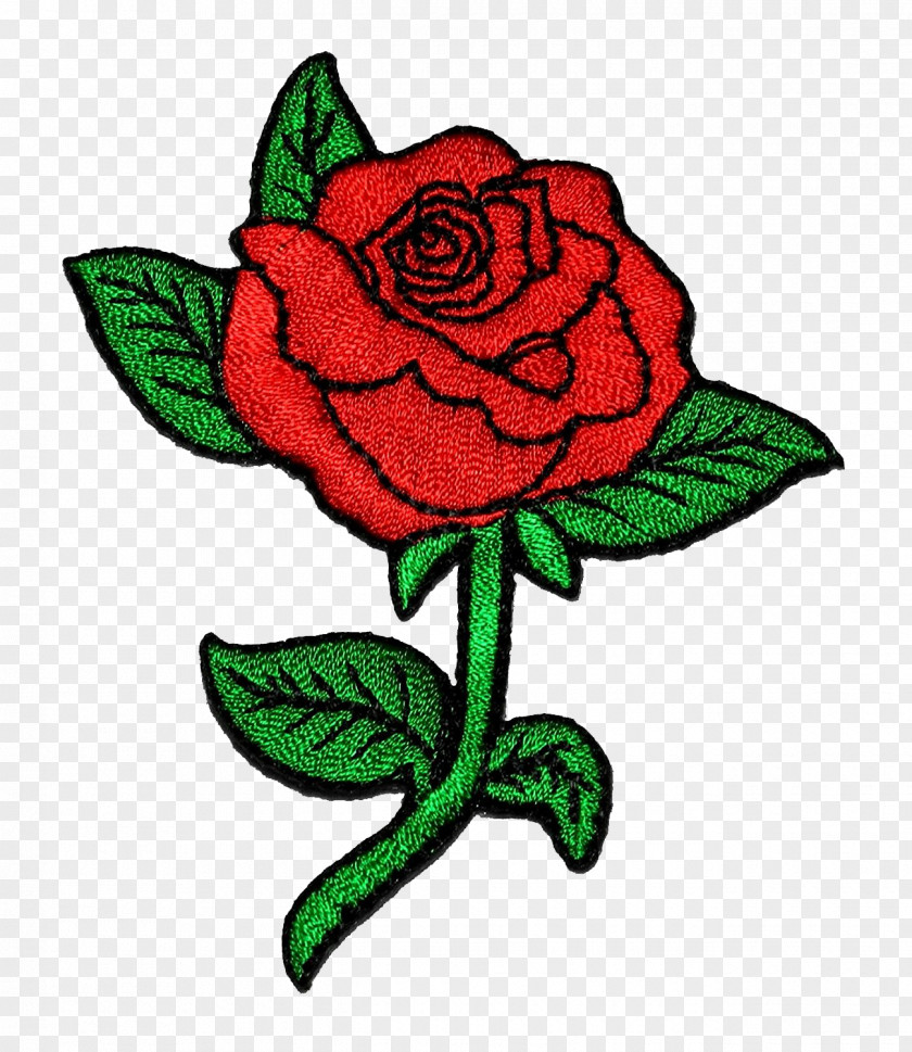 Rose Iron-on Embroidered Patch Sewing Appliqué PNG
