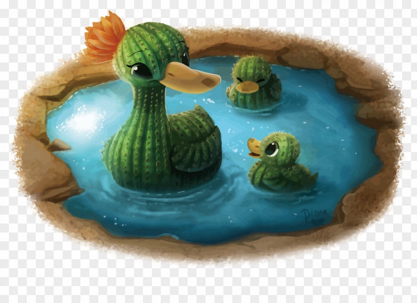 Vector Cactus Duck Daily Painting: Paint Small And Often To Become A More Creative, Productive, SuccessfulArtist DeviantArt Drawing PNG