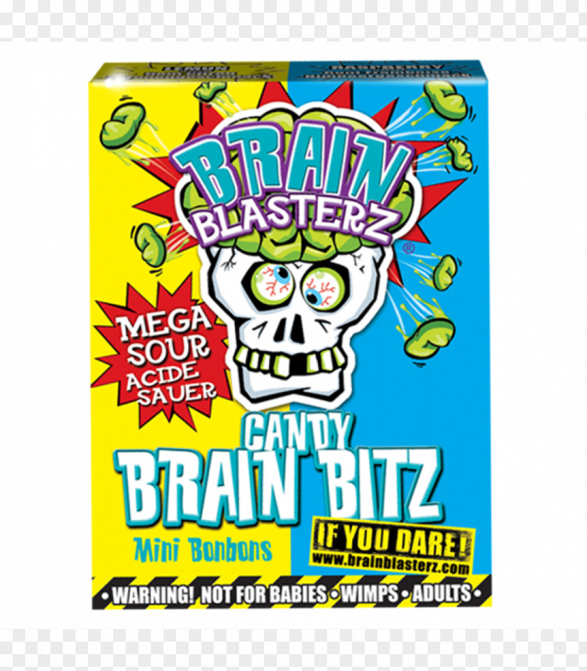 Candy Brain Blasterz Sour Sanding Taste Chewing Gum PNG