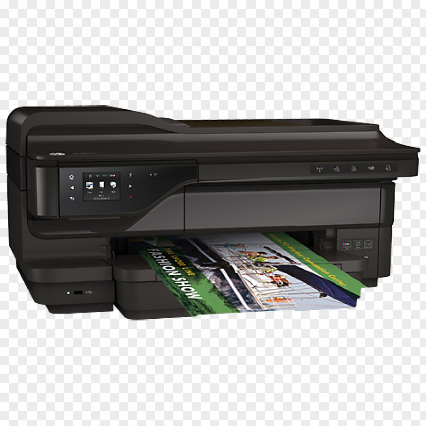 Green Inkjet Hewlett-Packard Multi-function Printer Officejet Printing PNG