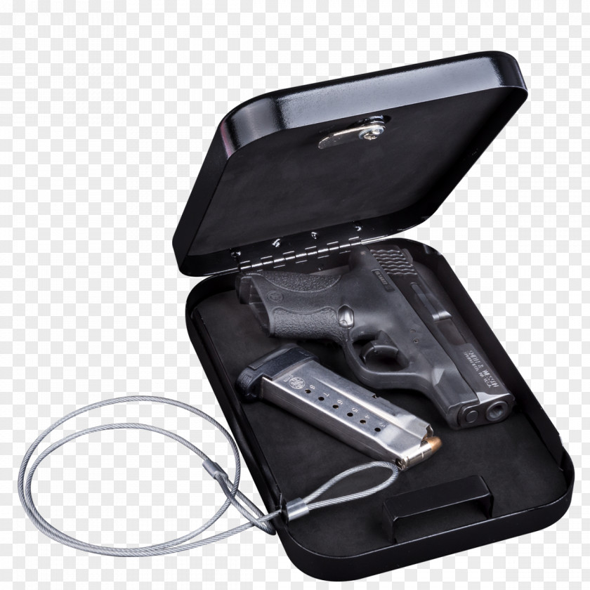Gun Box Safe Handgun Metal Lock PNG