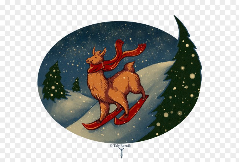 Reindeer Christmas Ornament Character PNG