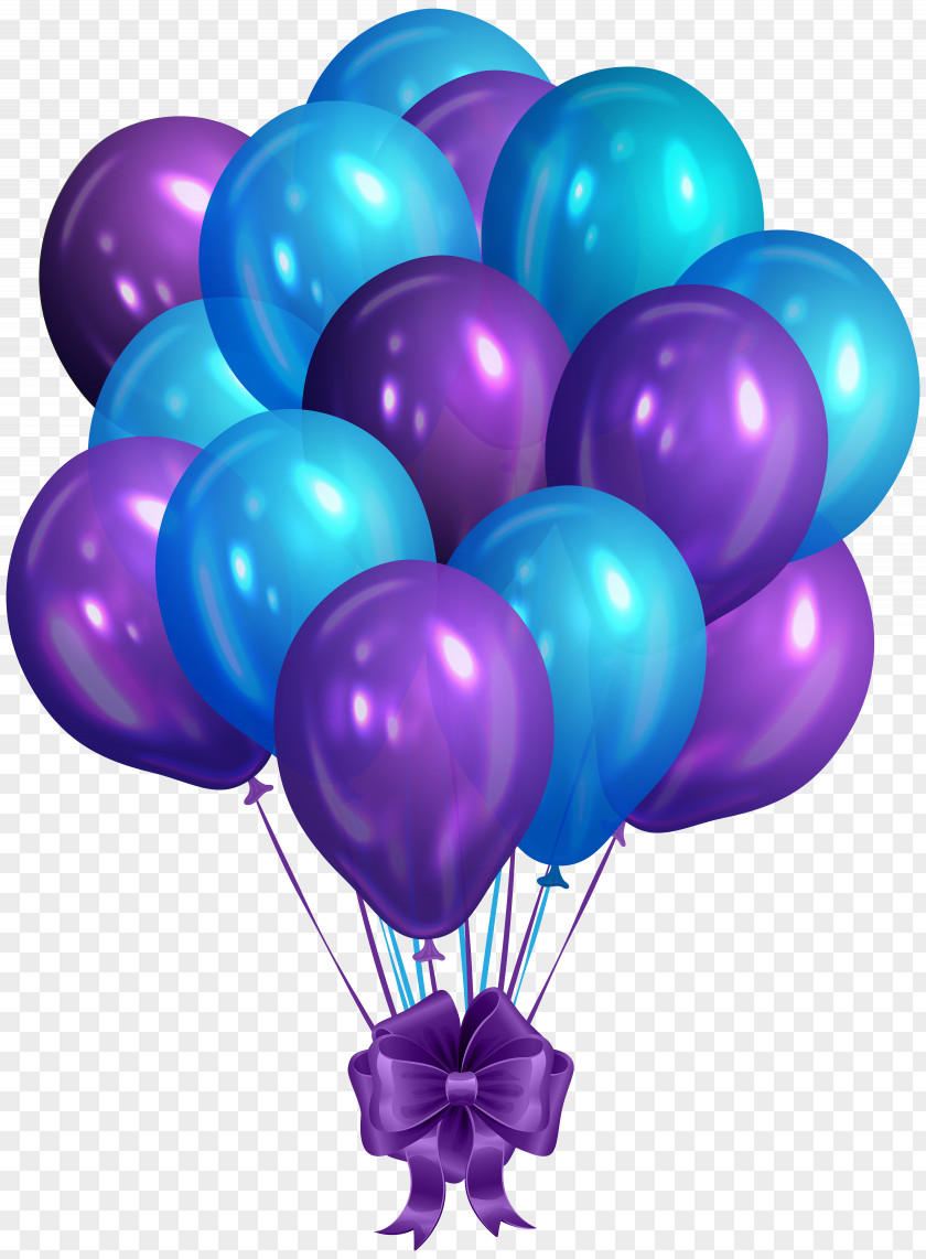 Balloon Purple Blue Clip Art PNG