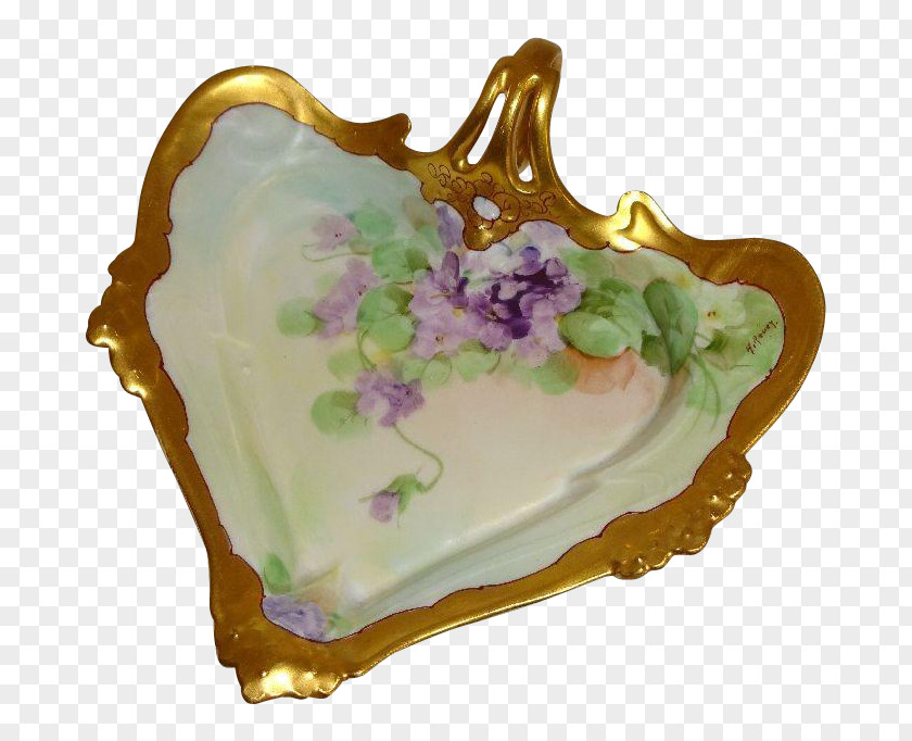 Hand Painted Heart Porcelain PNG