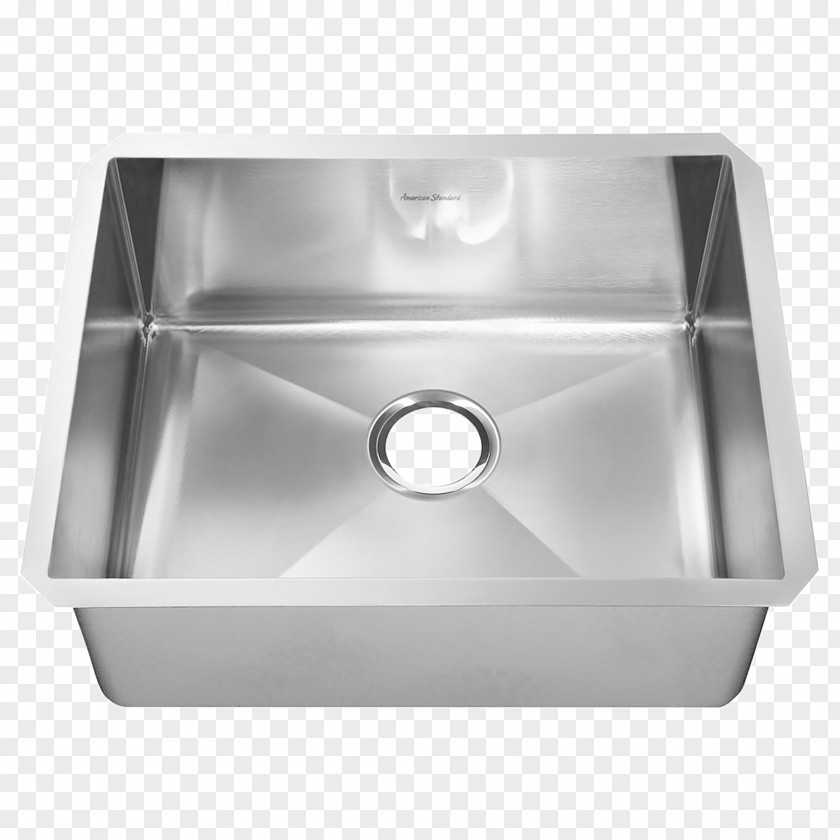 Sink Kitchen Stainless Steel Brushed Metal PNG