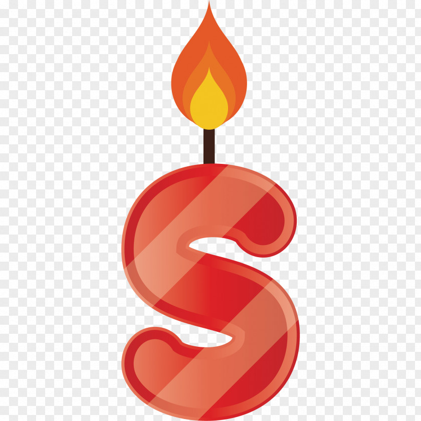 Cartoon Hand Painted Alphabet S Candle Letter Animation Drawing PNG