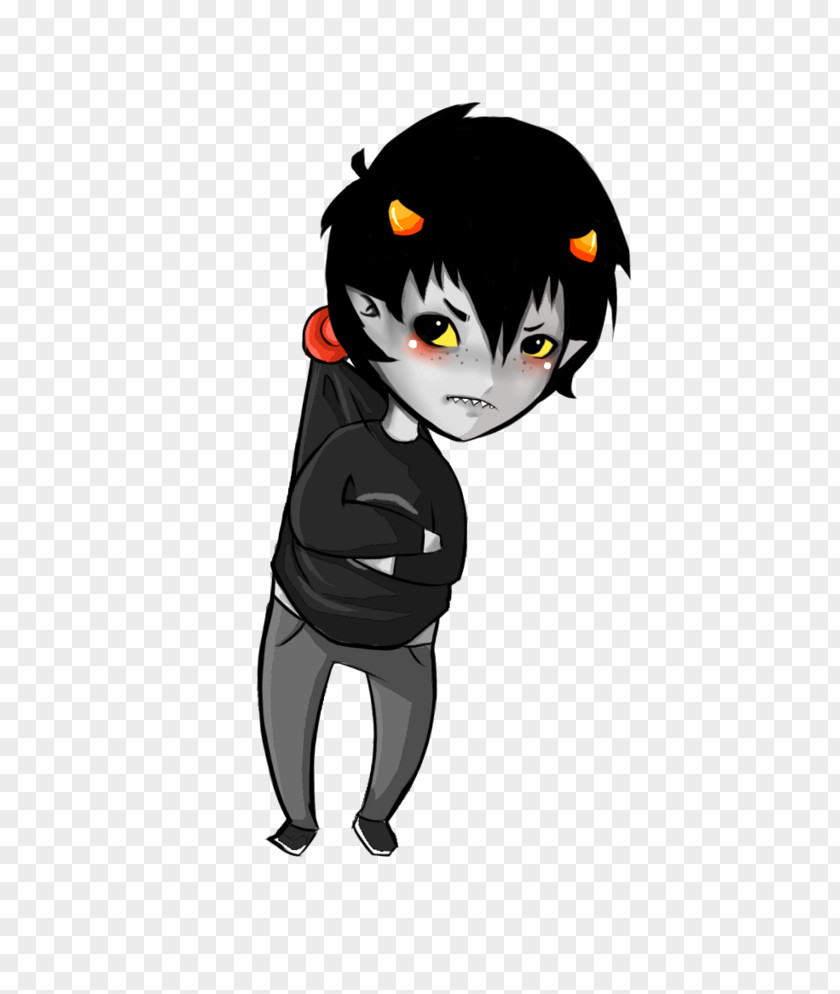 Cat Black Hair Tail Character PNG
