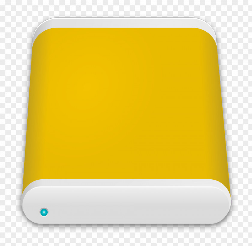 Yellow Mobile Hard Disk Drive Storage Pixabay Icon PNG