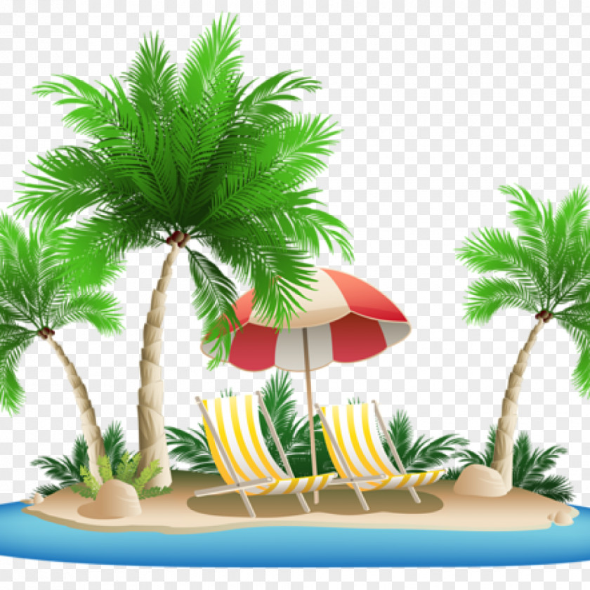 Beach Clip Art Palm Islands Image PNG