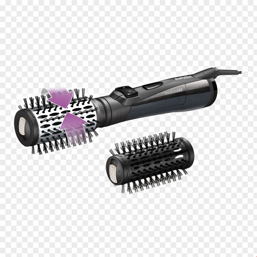 Curler Babyliss AS551E Brush & Style Hot Air Hardware/Electronic Hair Iron Clipper Dryers Styling Tools PNG