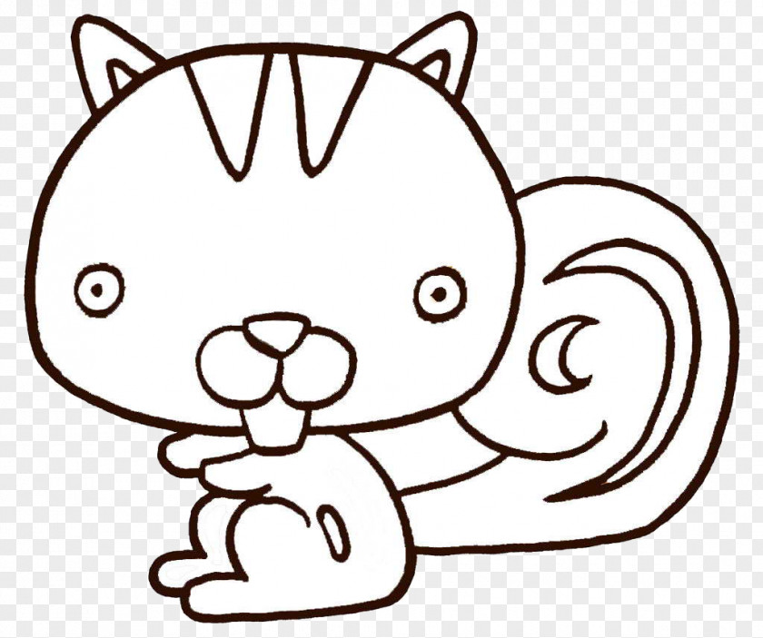 Stick Figure Cat Kitten Cartoon Illustration PNG