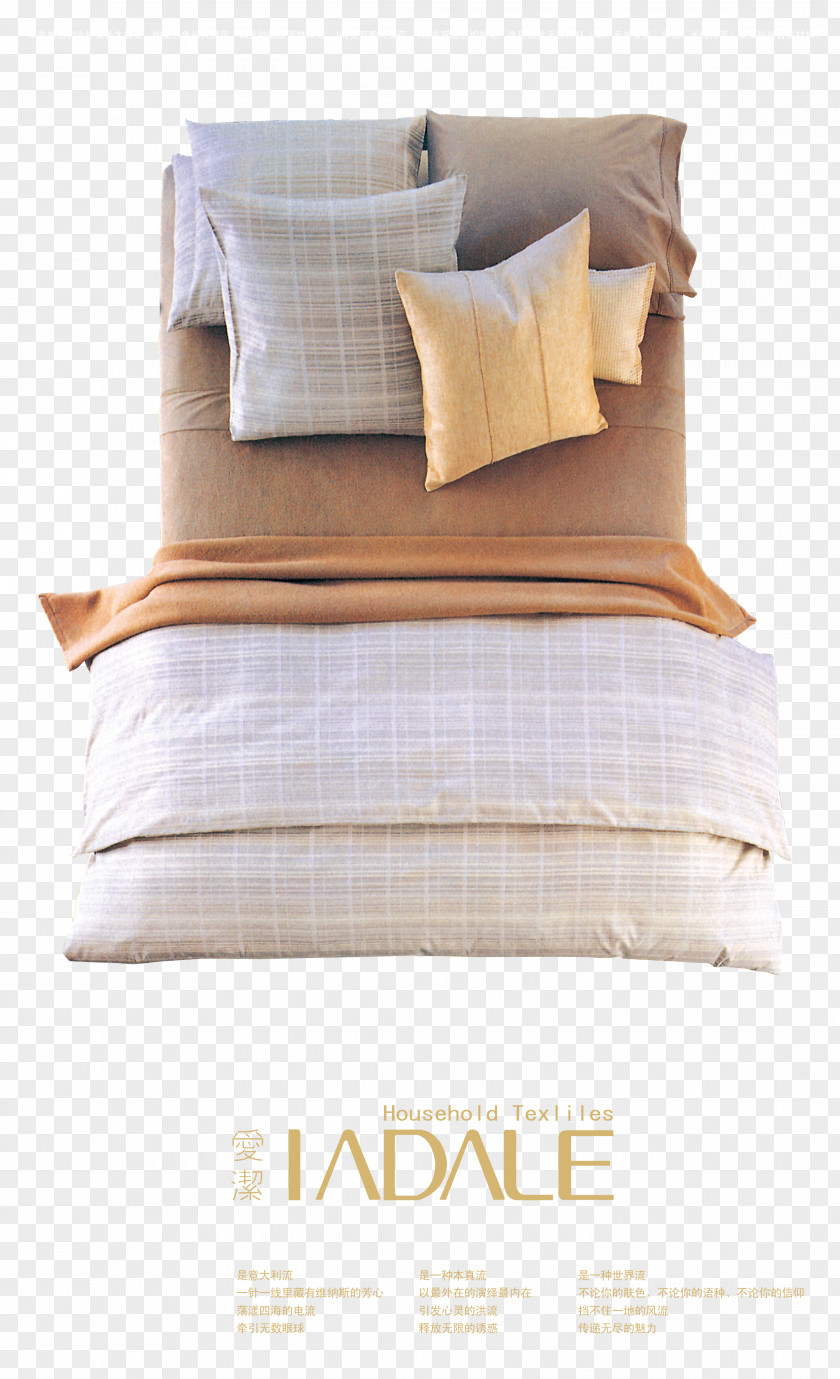 Bed Pillow Mattress Frame Blanket PNG