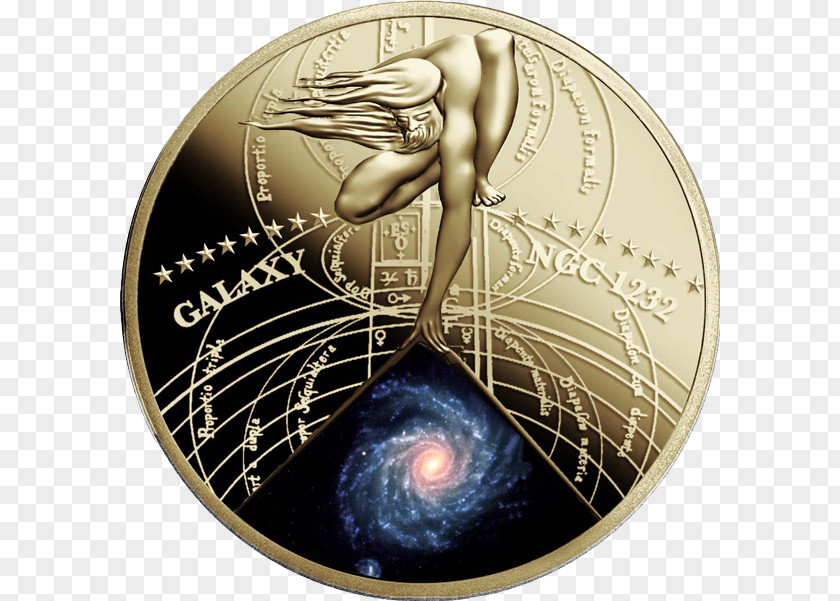 Coin Spiral Galaxy NGC 1232 Active Galactic Nucleus PNG