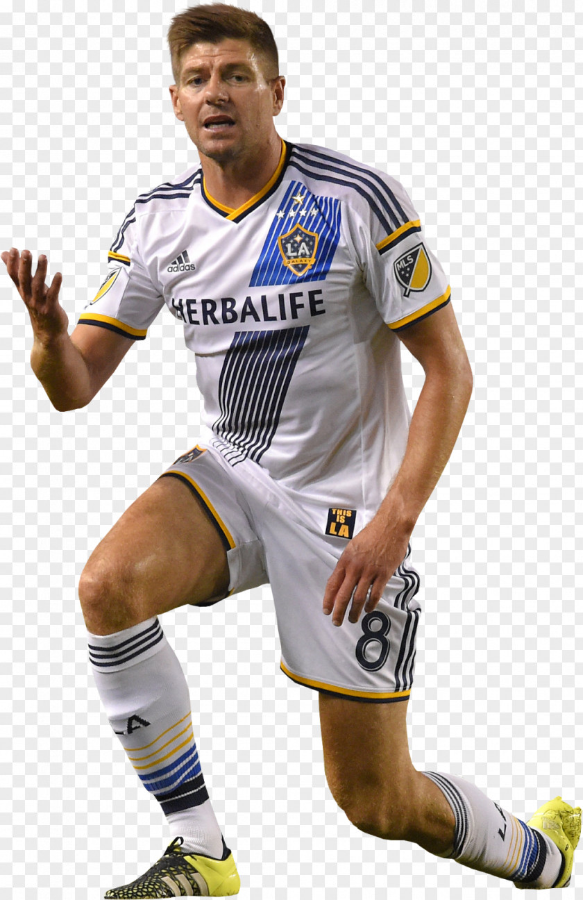Football Steven Gerrard LA Galaxy MLS Jersey PNG