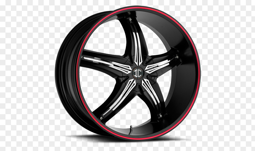 Red Silk Strip Car Rim Custom Wheel Alloy PNG