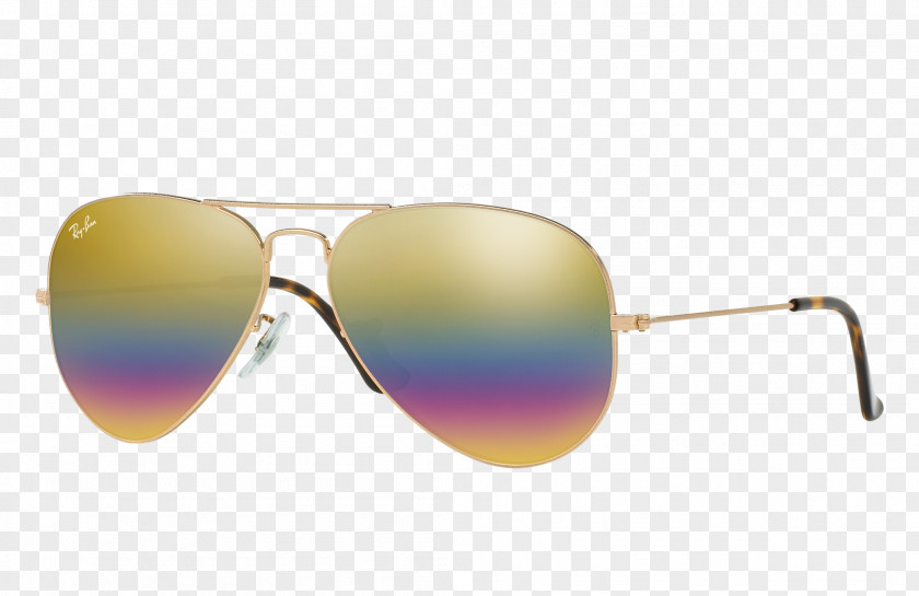 Yellow Sunglasses Ray-Ban Aviator Classic Flash PNG