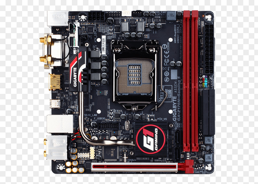 Intel Power Supply Unit Ultra Durable Multimedia Motherboard GA-Z170N-Gaming 5 Mini-ITX PNG