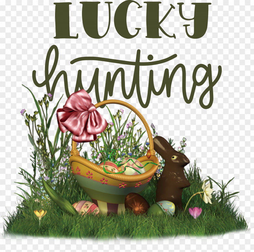 Lucky Hunting Happy Easter Day PNG