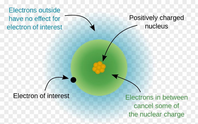 Nuclear Effective Charge Shielding Effect Atomic Nucleus Number PNG