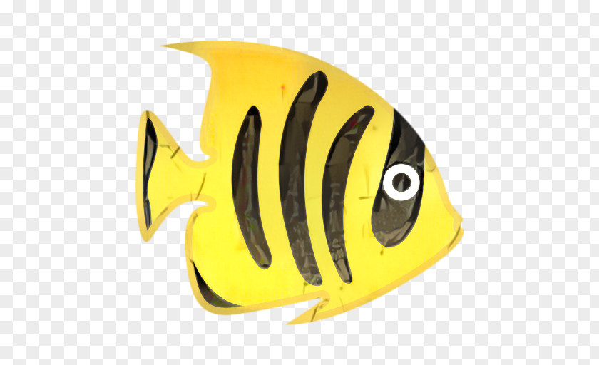 Pomacanthidae Butterflyfish Yellow Background PNG