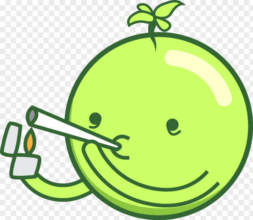 Smiley Cannabis Smoking Emoji PNG