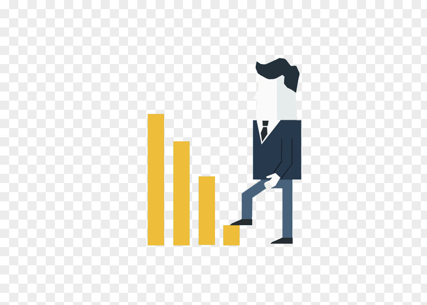 The Man On Ladder Stairs Cartoon Businessperson PNG