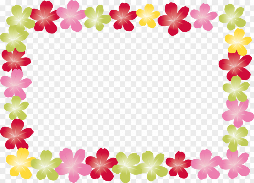 Cartoon Flower Frame. PNG