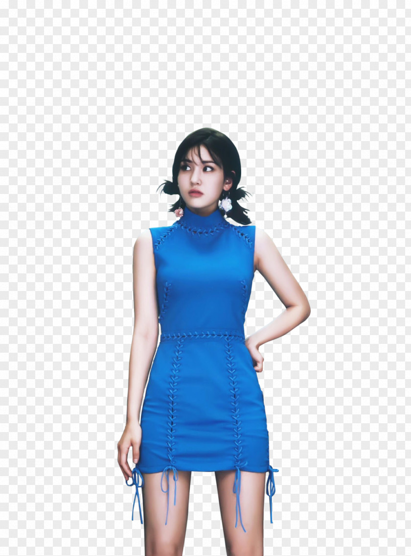 Magazine Electric Blue Cobalt Turquoise Dress PNG