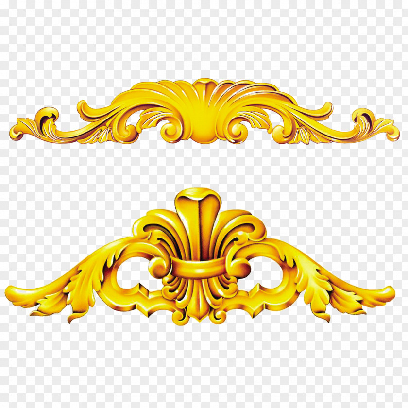Metal Gold Frame Pattern Clip Art PNG
