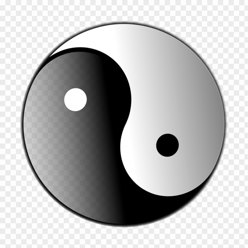 Yin Yang Symbol Circle Angle Black And White PNG